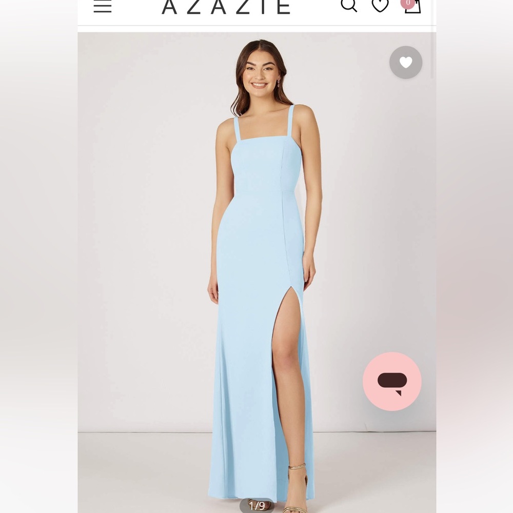 Azazie blue formal dress